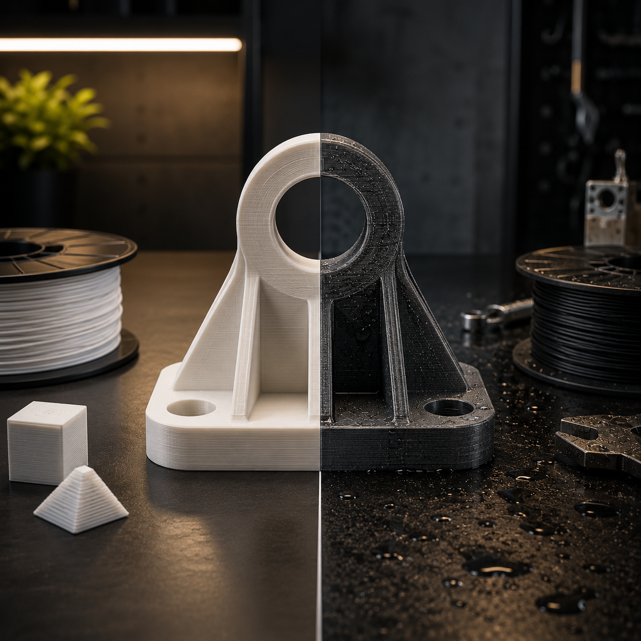 PLA vs PETG: cuál elegir para tu pieza